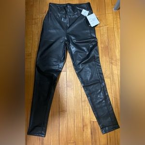 Faux leather leggings